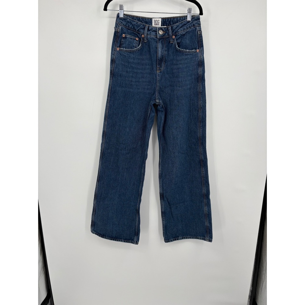 BDG Urban Outfitters Puddle Jeans Wide Leg Dark Wash Denim Women Size 27